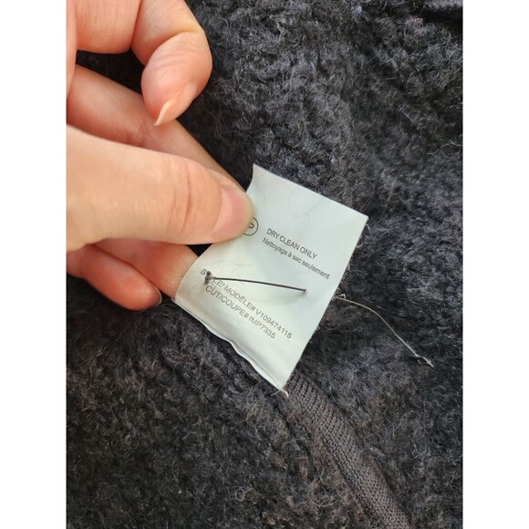 VINCE. Black Merino Wool Mohair Chunky Nubby Cardigan Sweater Coat Oversized XS - Picture 10 of 12